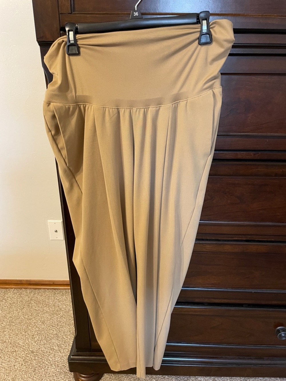 Old Navy Maternity Tan Wide-Leg Trousers